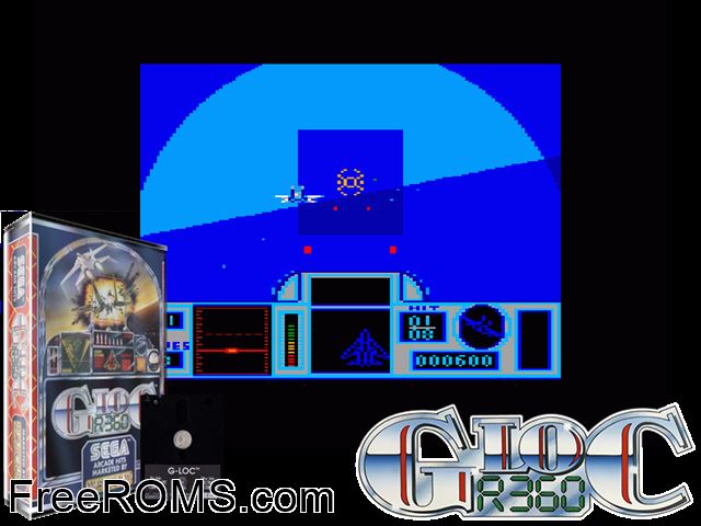 G-Loc (UK) (1991) [h1] Amstrad CPC game showing 3D box cover and gameplay screenshot